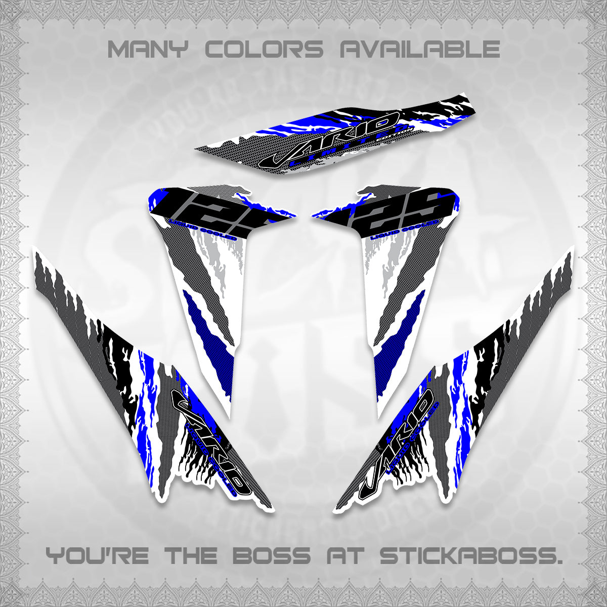 CLICK 125 V2 VARIO FOR WHITE DECALS (2022 SPLASH SPECIAL) STICKER KITS BY STICKABOSS