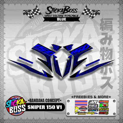 SNIPER 150 V1 DECALS ( BANDANA CONCEPT )【WITH FREEBIES】