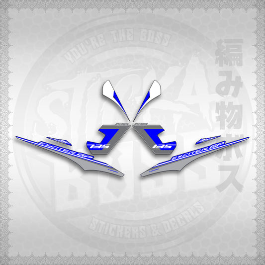 STICKER DECALS for SNIPER 135 MX(S13525EXGP)By STICKABOSS (SOFIE LAMINATED WATERPROOF)