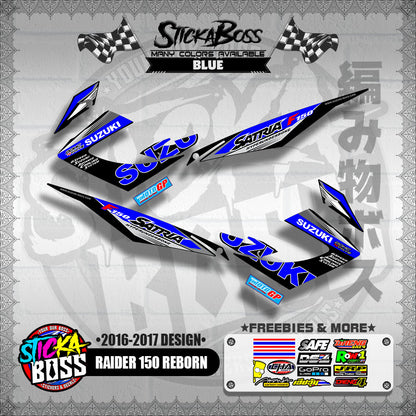RAIDER 150 REBORN CARB STOCK DECALS ( 2016-2017 DESIGN )【WITH FREEBIES】