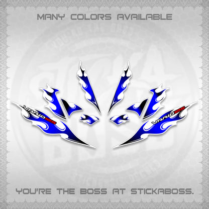 CLICK 125 V4 FOR WHITE VARIO DECALS (2026 MOTIF FLAME 1 TONE)STICKER DECALS By STICKABOSS