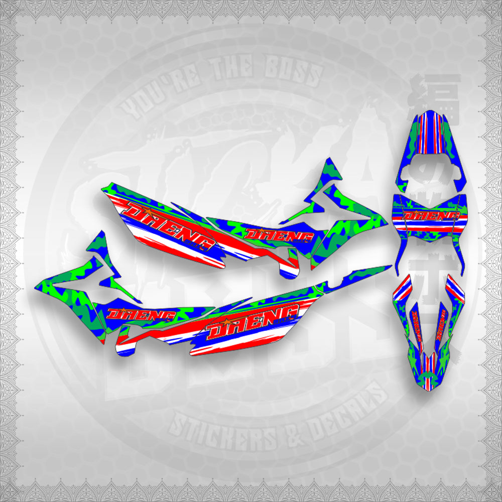 STICKER DECALS FOR XRM 125 FI FULL DECALS (X125FARDASA) By STICKABOSS (SOFIE LAMINATED WATERPROOF)