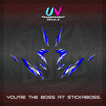 CLICK 125 V4 VARIO UV TRANSPARENT DECALS (2026 MODERN TRIBAL DESIGN) STICKER KITS By STICKABOSS