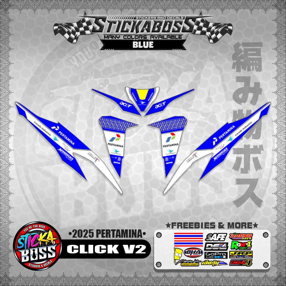 CLICK V2 STICKER DECALS ( 2025 PERTAMINA )【WITH FREEBIES】