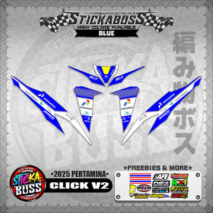 CLICK V2 STICKER DECALS ( 2025 PERTAMINA )【WITH FREEBIES】