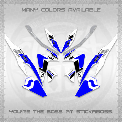 CLICK V2 FOR WHITE DECALS (SCOTTxHRC DESIGN) STICKER KITS By STICKABOSS