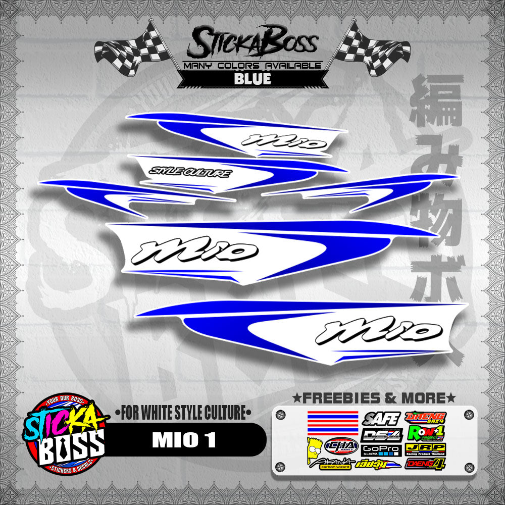 MIO 1 DECALS ( FOR WHITE STYLE CULTURE )【WITH FREEBIES】