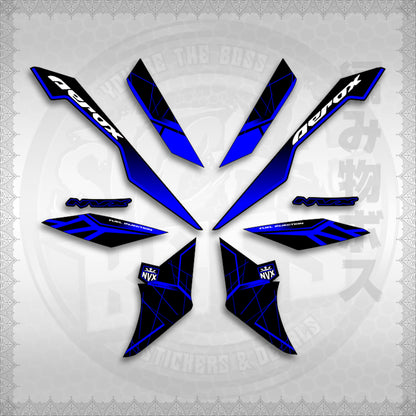 STICKER DECALS for AEROX V3 ALPHA TURBO INDO-MALAYSIAN (AV3MAMABO) By STICKABOSS (SOFIE LAMINATED WATERPROOF)