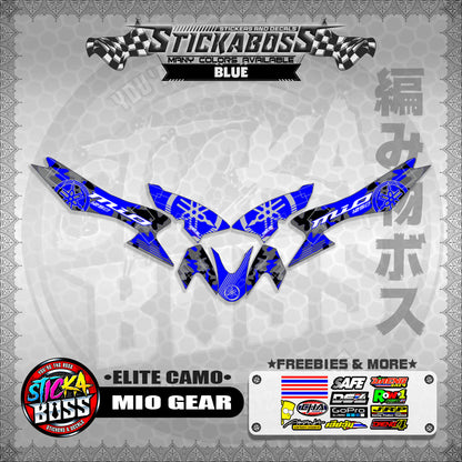 MIO GEAR STICKER DECALS ( ELITE CAMO )【WITH FREEBIES】
