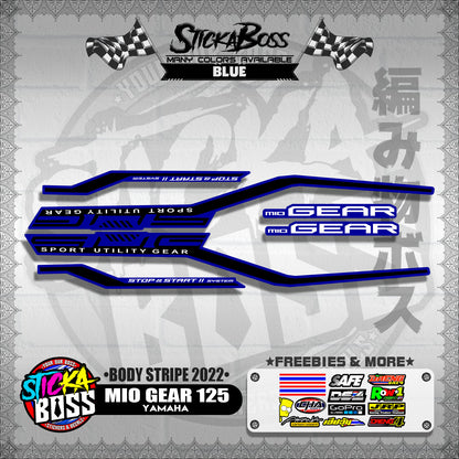 MIO GEAR 125 DECALS ( BODY STRIPE 2022 )【WITH FREEBIES】