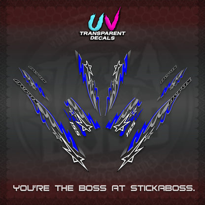 AEROX V2 INDO UV TRANSPARENT DECALS (2026 STAR 0001 MOTIF) STICKER KITS By STICKABOSS
