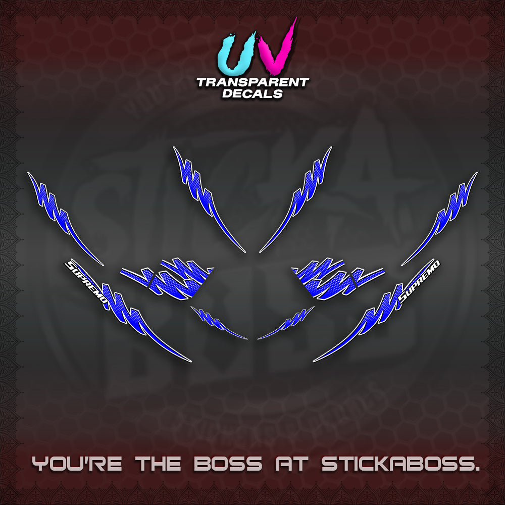 AEROX V2 UV TRANPARENT STRIPING DECALS (1 TONE PUTRA VIRDIAN)STICKER DECALS By STICKABOSS