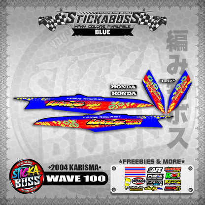 WAVE 100 STICKER DECALS ( 2004 KARISMA )【WITH FREEBIES】