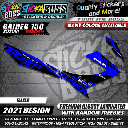 Suzuki Raider 150 Reborn Stock Decals ( 2021 Design )【WITH FREEBIES】
