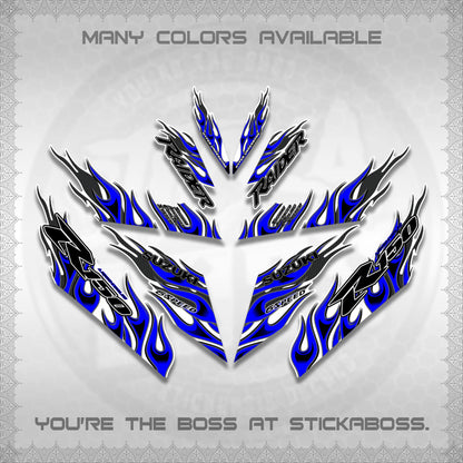 RAIDER 150 Fi FOR WHITE DECALS (API TERBARU VIRAL ELEGAN)STICKER DECALS BY STICKABOSS