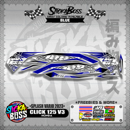 CLICK 125 V3 STOCK DECALS ( SPLASH VARIO 2023 )【WITH FREEBIES】