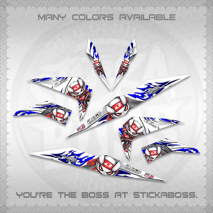 BEAT FI V2 FOR WHITE DECALS (2026 NEW RCB 2.0 DESIGN) STICKER KITS BY STICKABOSS