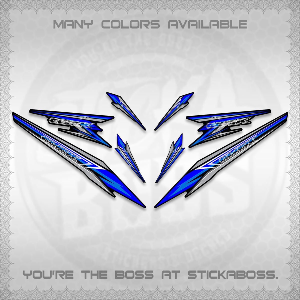 CLICK 160 DECALS(2026 SHARP 00-A1 DESIGN)STICKER DECALS By STICKABOSS