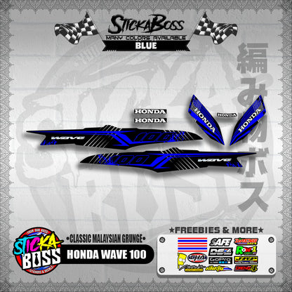 HONDA WAVE 100 DECALS ( CLASSIC MALAYSIAN GRUNGE )【WITH FREEBIES】