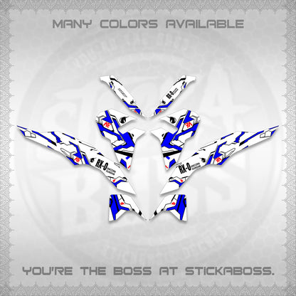 CLICK V3 VARIO FOR WHITE DECALS (UNICORN GUNDAM DESIGN) STICKER DECALS By STICKABOSS
