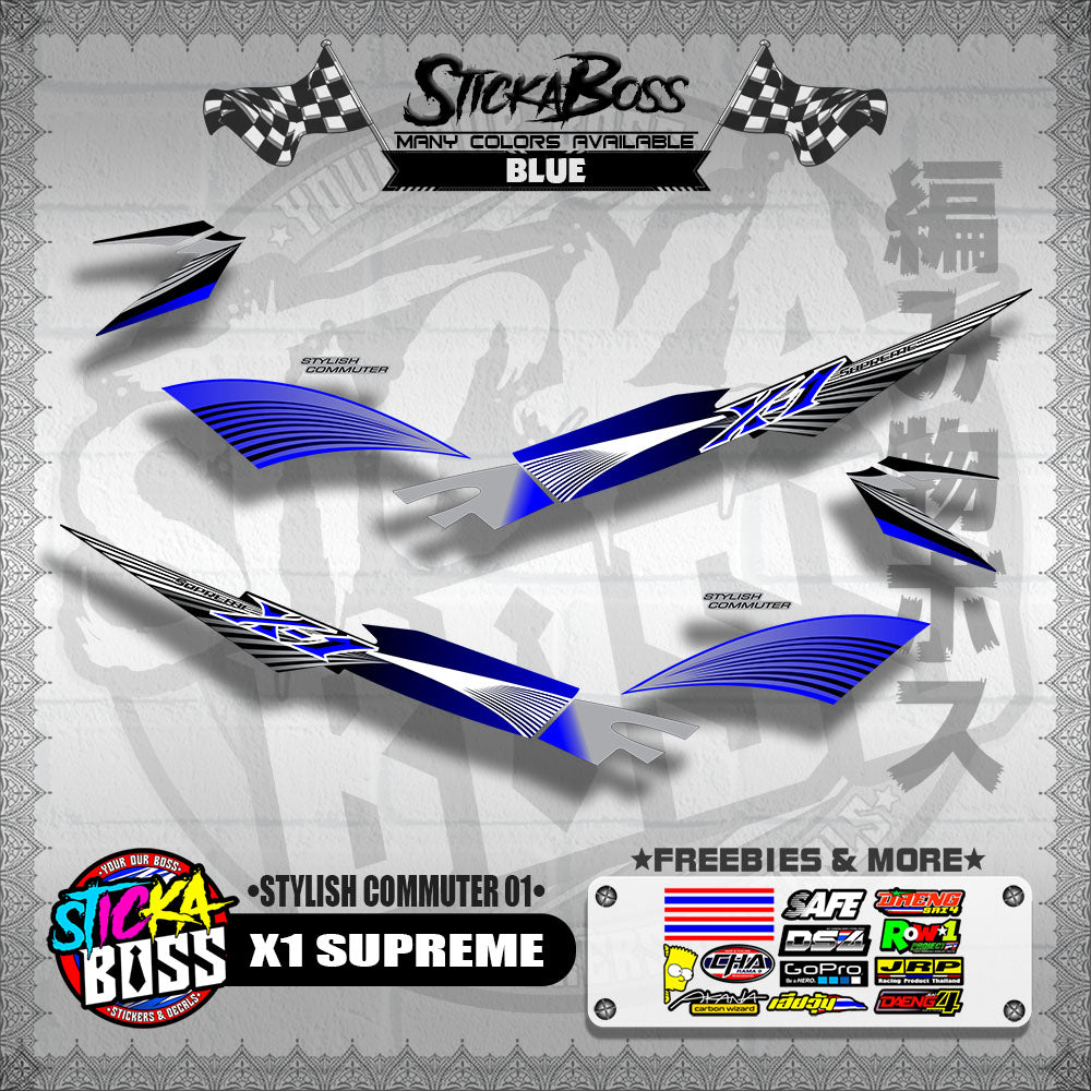 X1 SUPREME DECALS ( STYLISH COMMUTER 01 )【WITH FREEBIES】