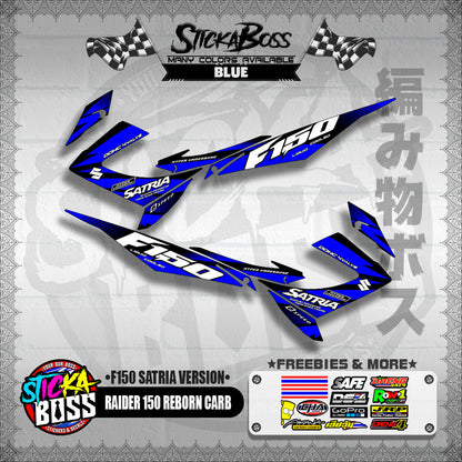 RAIDER 150 REBORN CARB DECALS ( F150 SATRIA VERSION )【WITH FREEBIES】