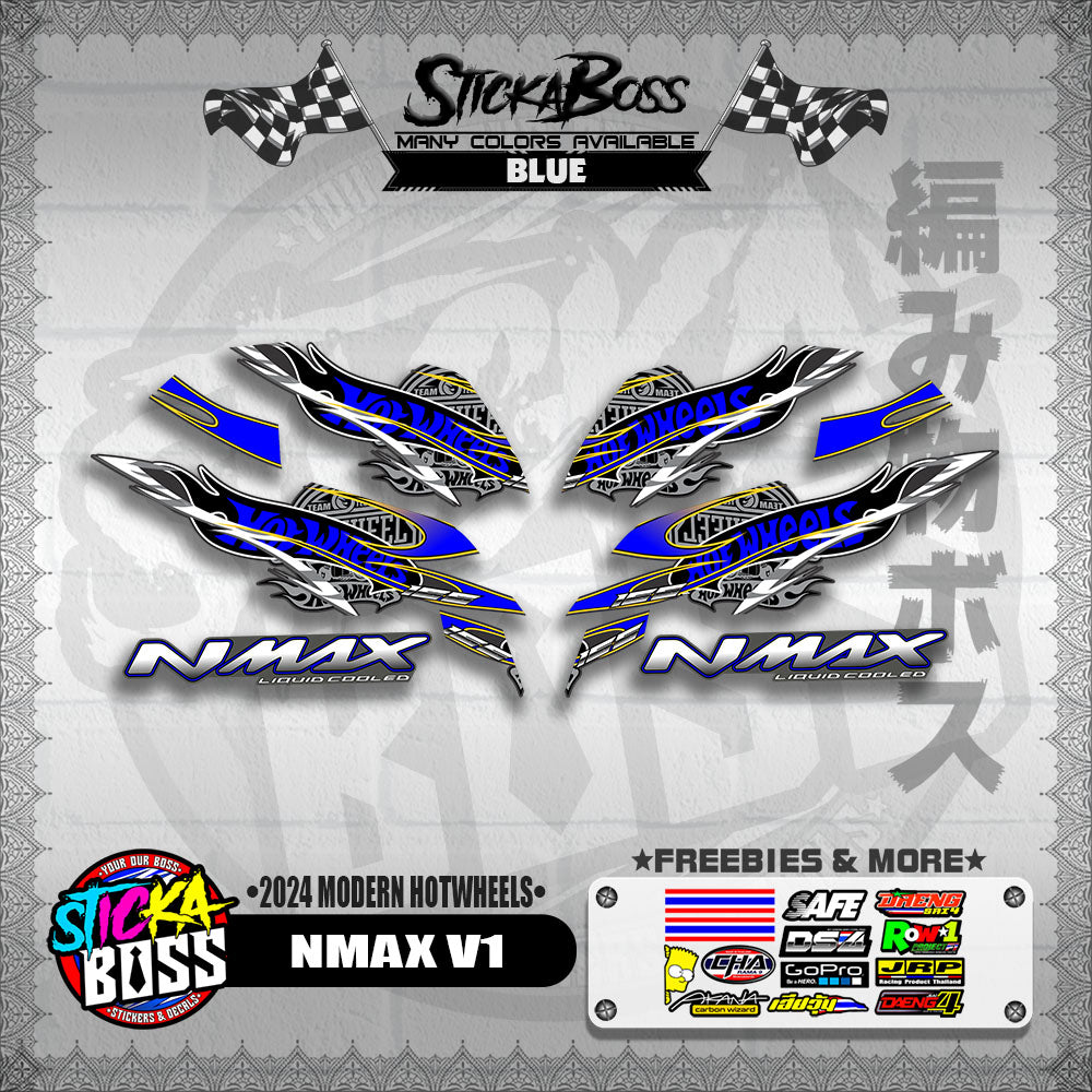 NMAX V1 DECALS ( 2024 MODERN HOTWHEELS )【WITH FREEBIES】