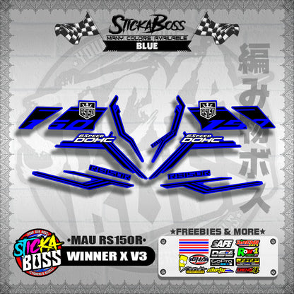 WINNER X V3 DECALS ( MAU RS150R )【WITH FREEBIES】