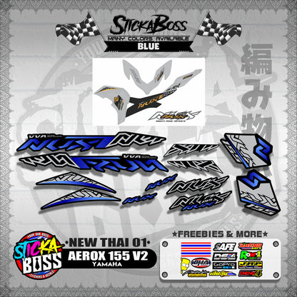 AEROX 155 V2 DECALS ( NEW THAI 01 )【WITH FREEBIES】