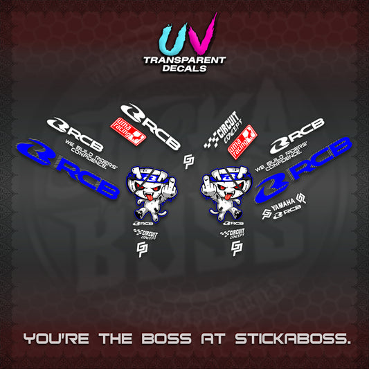 AEROX V2 UV TRANSPARENT DECALS (2026 RACE ZOMBIE DESIGN)STICKER DECALS By STICKABOSS