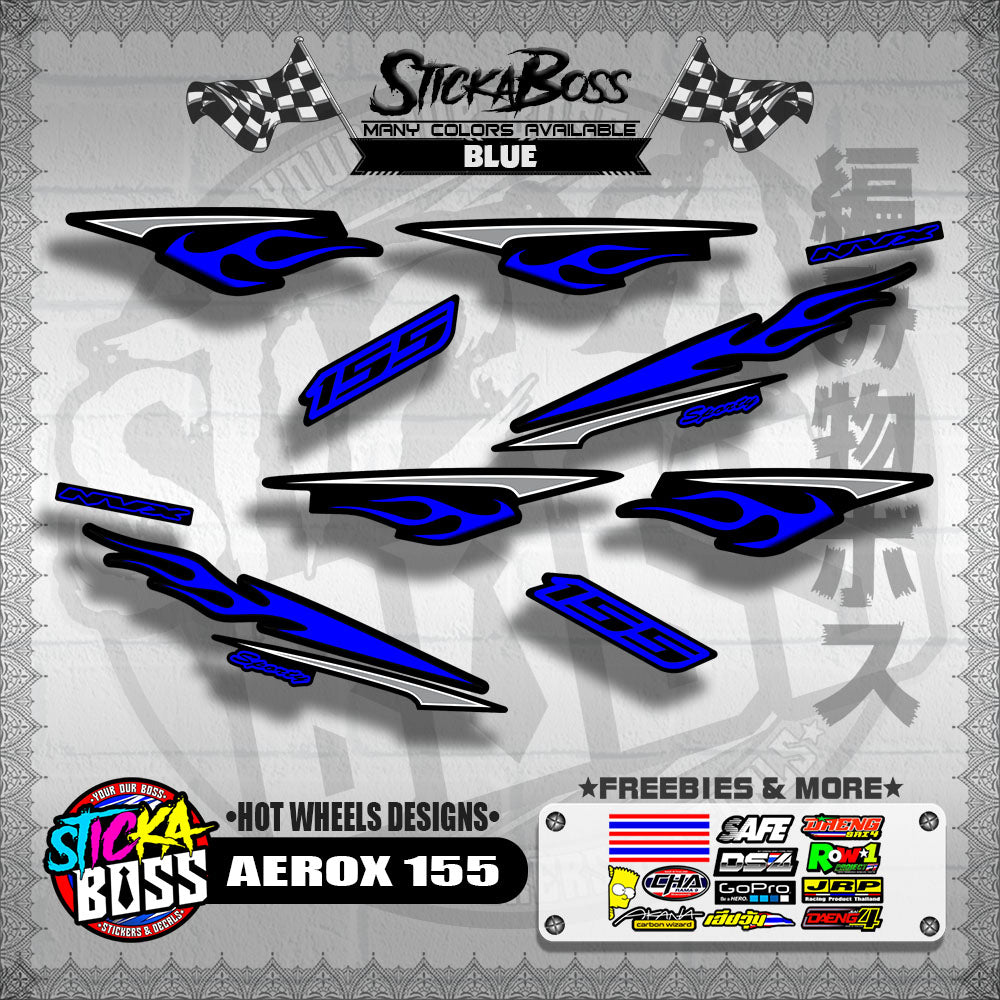 AEROX 155 DECALS ( HOT WHEELS DESIGNS )【WITH FREEBIES】
