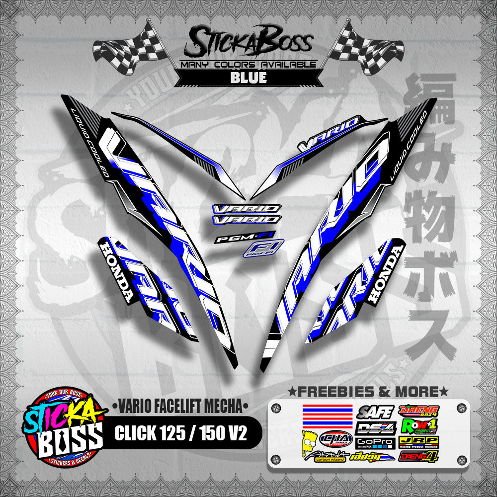CLICK 125 / 150 V2 DECALS ( VARIO FACELIFT MECHA )【WITH FREEBIES】