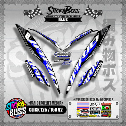 CLICK 125 / 150 V2 DECALS ( VARIO FACELIFT MECHA )【WITH FREEBIES】