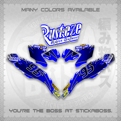 CLICK 125 V3 ( FOR WHITE LIGHTING MCQUEEN DESIGN ) STICKER DECALS By STICKABOSS