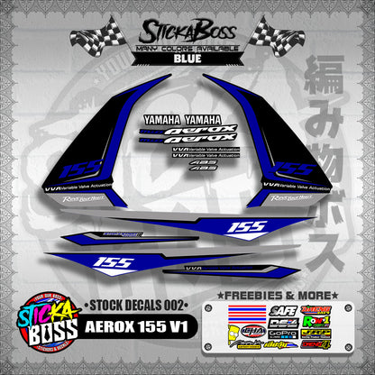 AEROX 155 V1 ( STOCK DECALS 002 )【WITH FREEBIES】