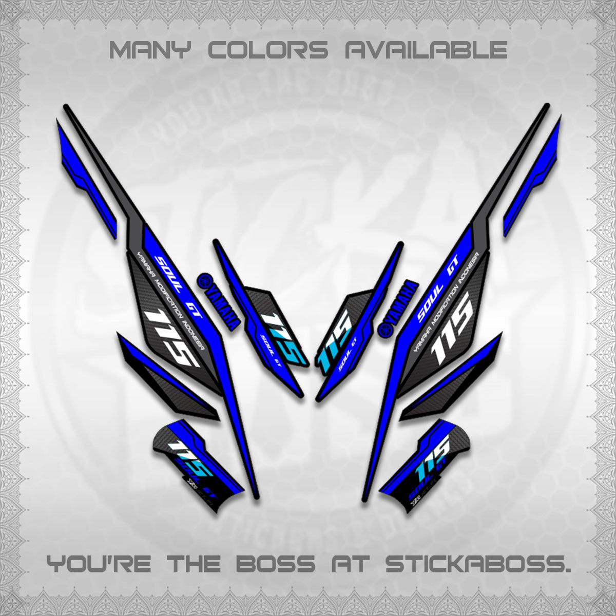 MIO SOUL I 115 GT INDO DECALS (0002 DESIGN)STICKER DECALS By STICKABOSS