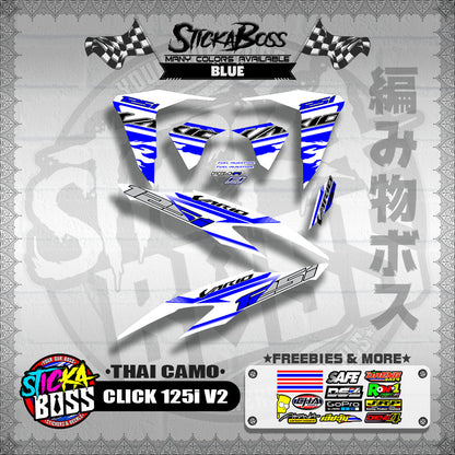 CLICK 125i V2 DECALS ( THAI CAMO )【WITH FREEBIES】
