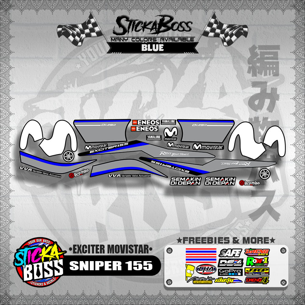 SNIPER 155 DECALS ( EXCITER MOVISTAR )【WITH FREEBIES】