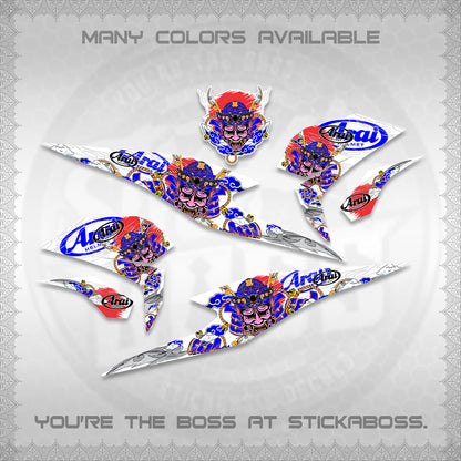 BEAT FI INDO FOR WHITE DECALS (2026 NEW SAMURAI MOTIF) STICKER KITS BY STICKABOSS