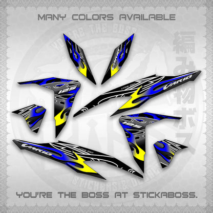 CLICK 125 V2 MALAY CONCEPT ( TRIBAL X FIRE CUSTOM ) STICKER DECALS By STICKABOSS