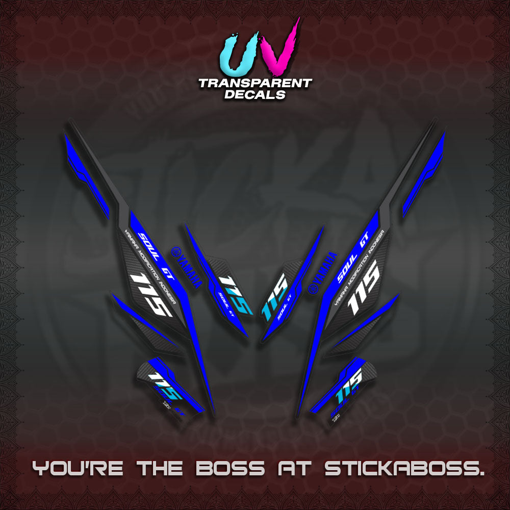 【PREMIUM UV PRINT】TRANSPARENT MIO SOUL I 115 GT INDO DECALS(0002 DESIGN)STICKER DECALS By STICKABOSS