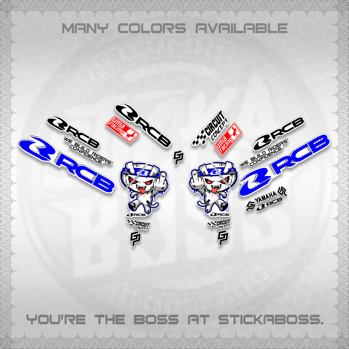 AEROX V2 FOR WHITE DECALS (2026 RACE ZOMBIE DESIGN) STICKER DECALS By STICKABOSS