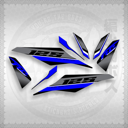 STICKER DECALS for MIO I 125 (MIIM3DARCED) By STICKABOSS (SOFIE LAMINATED WATERPROOF)