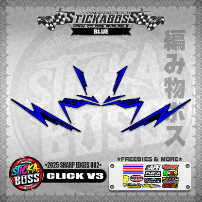 CLICK V3 INDO STICKER DECALS ( 2025 SHARP EDGES 002 )【WITH FREEBIES】
