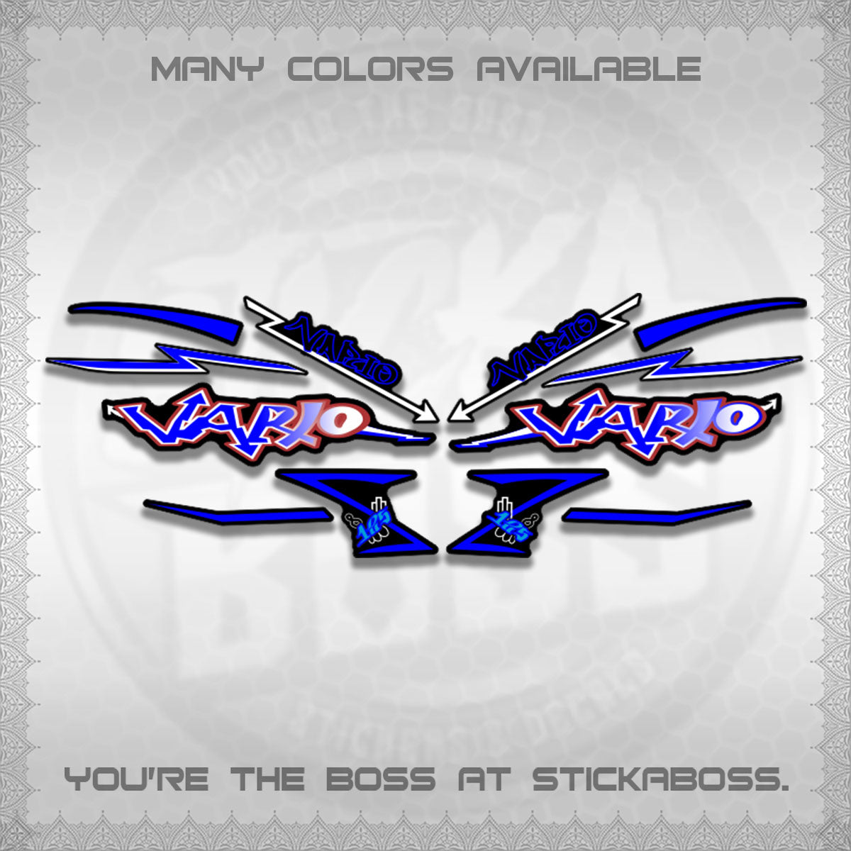 CLICK V2 INDO/MALAY VARIO DECALS (GRAFITY VARIO MOTIF)STICKER DECALS BY STICKABOSS
