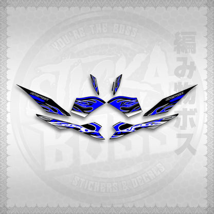 STICKER DECALS for AEROX V3 ALPHA TURBO INDO (AV311TRED) By STICKABOSS (SOFIE LAMINATED WATERPROOF)