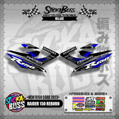 RAIDER 150 REBORN DECALS ( NEW R150 CARB 2023 )【WITH FREEBIES】