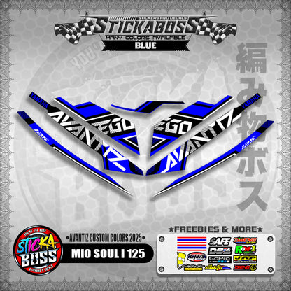 MIO SOUL I 125 STICKER DECALS ( AVANTIZ CUSTOM COLORS 2025 )【WITH FREEBIES】