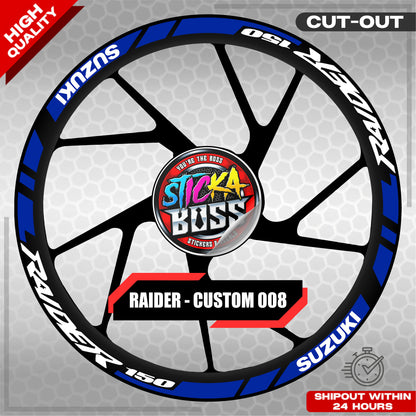 RAIDER R150 MAGS STICKER SET ( 2 MAGS ) - CUSTOM 008 | VINYL WATERPROOF CUT-OUT DECALS