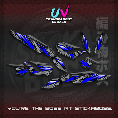 CLICK V3 INDO MALAY CONCEPT ( TRANSPARENT STRIPING NEW CUSTOM DESIGN ) STICKER DECALS By STICKABOSS